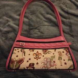 Stylish Pink and Cream Women's Bag